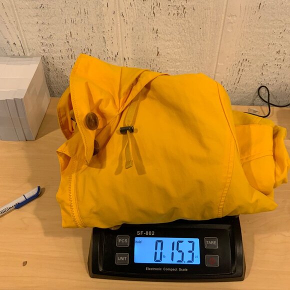 Lands End Women's small yellow hooded rain coat/Storm Jacket zipper & button fro - Picture 13 of 13